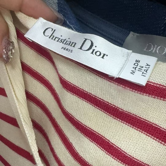 Authentic Dior Red and White Striped Tank Top - Picture 5 of 6